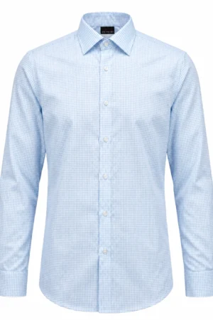 Camisa Popelina Premier con Microcuadros UNI-302 Unipride | Uniforme Corporativo de Oficina