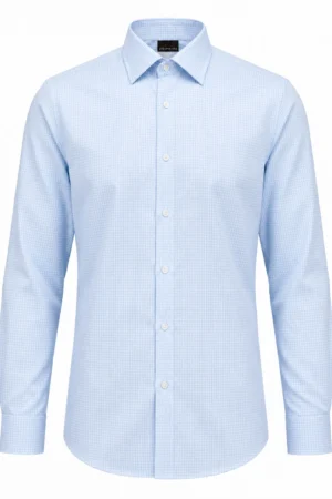 Camisa Popelina Premier con Microcuadros