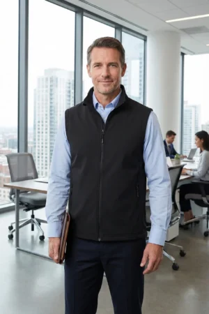 Chaleco Soft Shell Clásico con Cierre Completo | Uniforme Corporativo